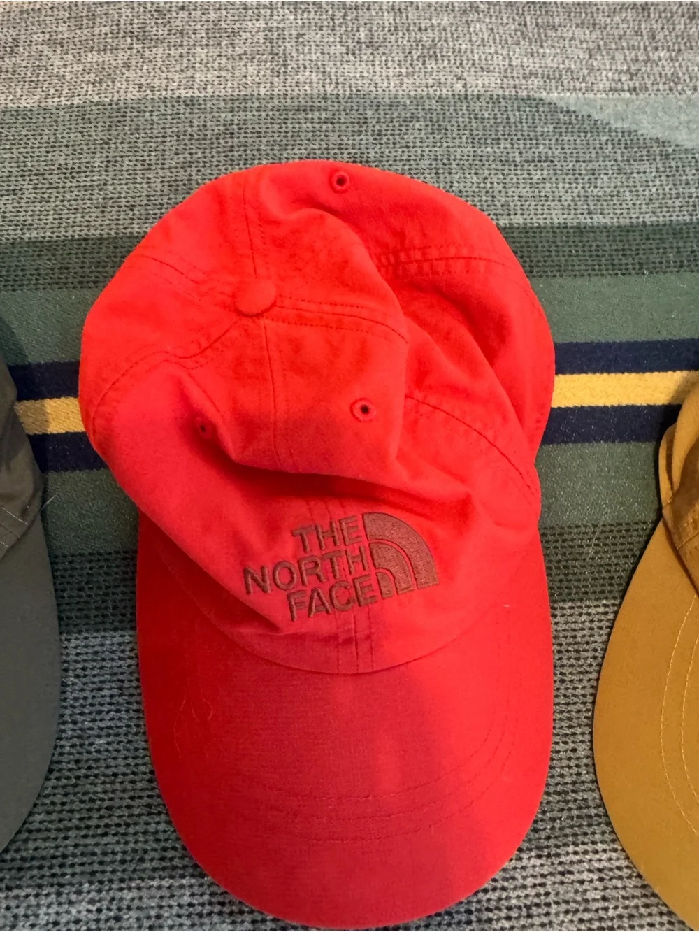 The North Face 3-Pack Logo Caps - Olive, Red, Mustard